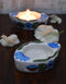 Blue Pottery T-Light Holder Set Of 2 Pcs.